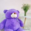 Gấu teddy tím lông mịn thắt nơ